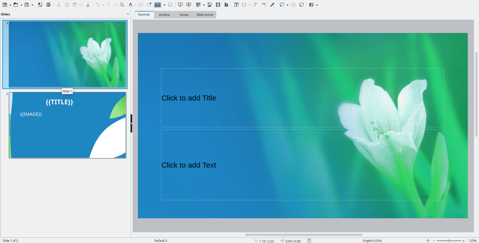 Own Template Example